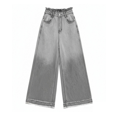 特大码复古ins宽松百搭渐变长裤