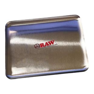 RAW不锈钢卷烟盘醒草醒丝盘金属烟盘操作盘大号收纳手卷烟斗加厚