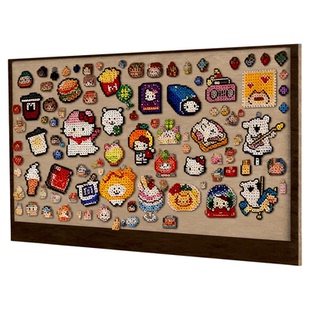 毛毡板拼豆展示墙创意书桌墙面装饰羊毛毡墙贴卧室DIY拼豆成品收纳墙上布置粘贴板谷子收纳墙贴文化墙愿景墙