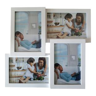 洗照片做相框高级感创意摆台可挂墙墙定制实木六七寸四联画框组合