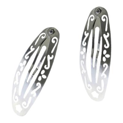 罗马宫廷感镂空花朵椭圆发夹