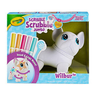 绘儿乐Crayola超大泡泡萌宠宠物涂色公仔涂鸦玩具套装狗狗威尔伯