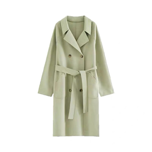 毛呢外套女秋冬季新款温柔高级感小个子中长款宽松大码杏色大衣女