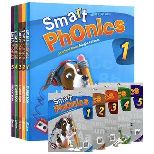 【自营】进口图书自然拼读教材新版Smart Phonics 12345原版进口少儿英语教材小学英语课程字母发音A-Z辅助主教材词汇拼写阅读听音