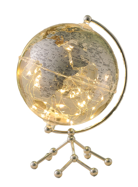 透明地球仪摆件高档轻奢