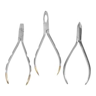 牙科正畸技工钳 不锈钢齿科器械 三叉钳尖嘴钳平头钳正畸切断工具