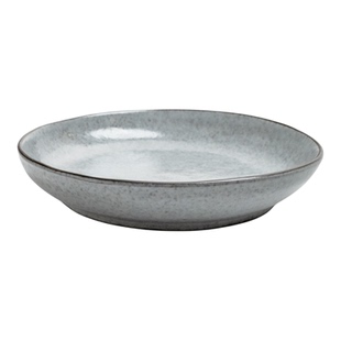 陶瓷纯色餐具家用菜盘复古创意黑陶土7英寸不规则深盘餐盘点心盘