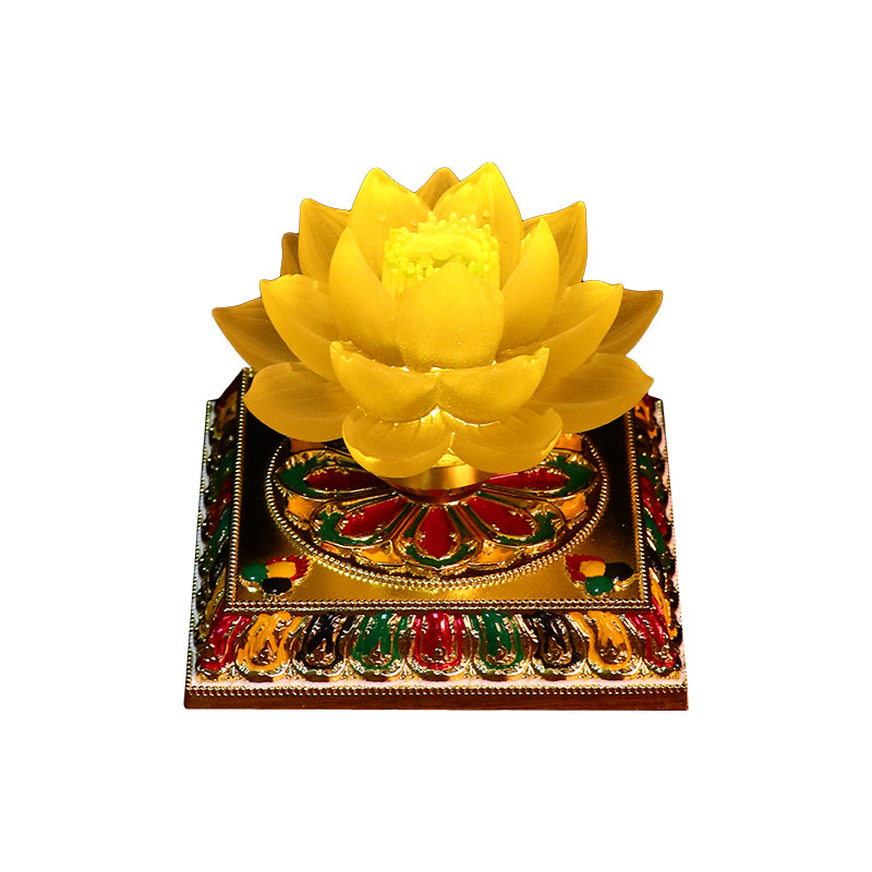 新款珐琅彩零点琉璃莲花灯佛供灯