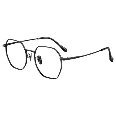 超轻纯钛修颜多边框可配变色镜片