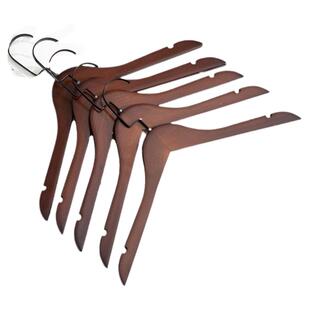 实木衣架子复古木质挂衣架批发防滑家用衣撑服装店无痕酒店晾衣架