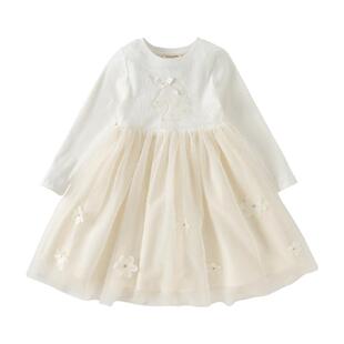 戴维贝拉女童连衣裙2026新款春秋中大童网纱公主裙儿童裙子