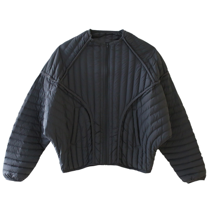 简约锦纶短款圆领羽绒服