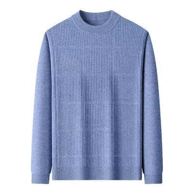 恒源祥圆领羊毛针织衫山羊绒毛衣