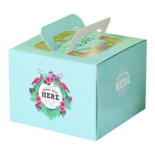 小4寸毕业生日蛋糕盒包装小蛋糕开窗慕斯手提烘焙纸盒芝士蛋糕盒