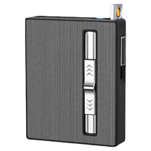 气电二用打火机烟盒20支装创意自动弹烟便携个性刻字超薄防风烟盒