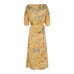 TCH私服烫钻印花时尚复古气质收腰显瘦中长款连衣裙女T75B30E5236