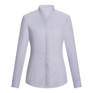 华为4S店男女衬衫鸿蒙智行问界灰V领衬衣AITO工作服销售工装正装