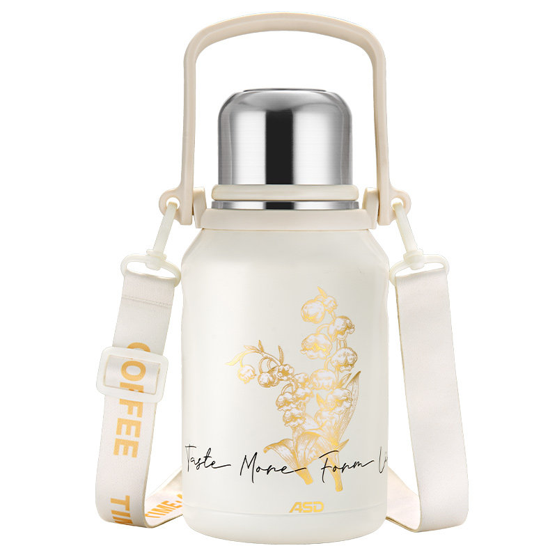 爱仕达铃兰保温杯大容量保温壶大号泡茶水杯女2025新款婴幼儿杯子