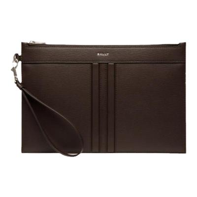 【新年礼物】BALLY巴利乌木色牛皮革男士手袋6308874