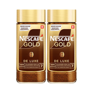 瑞士进口雀巢金牌醇品纯咖啡速溶无加蔗糖黑咖啡原味200g*2瓶美式