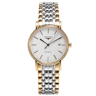 瑞士浪琴LONGINES瑰丽系列镀金自动机械男表L4.921.2.12.7