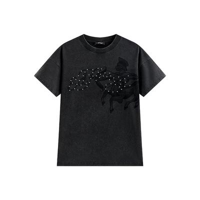 EdHardy男士黑色针织宽松T恤