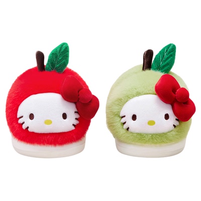 三丽鸥凯蒂猫卡通苹果猫棉拖鞋女