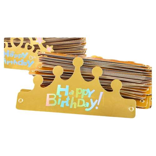 生日帽折叠皇冠帽2025新款派对帽子儿童成人宝宝生日蛋糕头饰批发