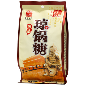 张老大富平流曲琼锅糖300gX3袋正宗芝麻糖麦芽糖陕西特产零食手工