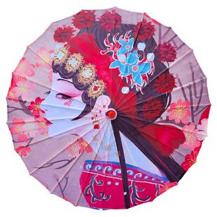 国潮人物油纸伞国潮吊顶装饰伞灯 国潮人物墙面装饰吊顶伞