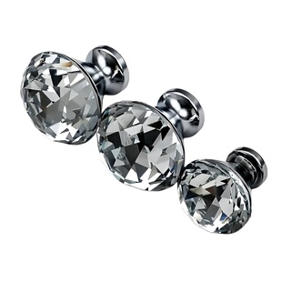 索菲亚衣柜门高档水晶拉手简约欧式单孔橱柜抽屉家具锌合金小把手