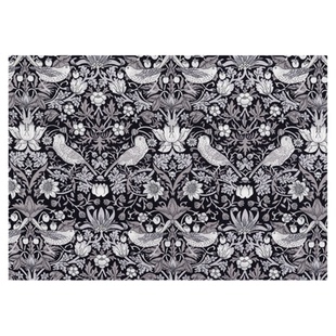 英国正品liberty100支lawn长纤棉舒适面料烫银偷草莓的小贼黑灰色