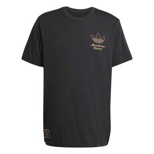 阿迪达斯三叶草男装秋季新款MUFC ICON GR TE曼联足球休闲短袖T恤