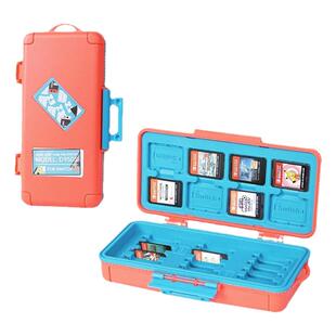 便携式Switch卡带收纳盒喷射战士3任天堂卡盒宝可梦朱紫ns游戏卡switcholed存储卡包lite配件硅胶防水保护套