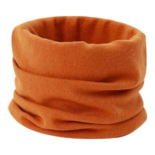 恒源祥橘色100%羊毛围脖男冬桔黄色围巾女百搭护颈椎保暖针织脖套