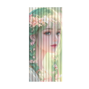 镜子对床遮挡帘全身穿衣镜落地镜卧室衣柜试衣镜防尘布帘子免打孔