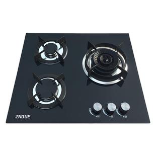 臻雀三眼燃气灶家用多头煤气灶嵌入式天然气欧式方型三头炉猛火灶