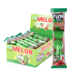 西班牙进口Fini菲尼西瓜形夹心泡泡糖20g*10条口香糖儿童怀旧零食