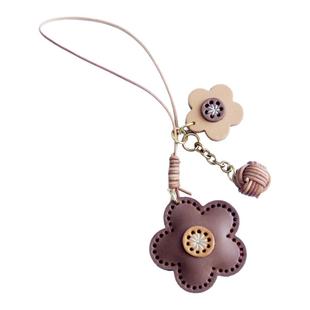 原创手工真皮花朵包包挂件开花结果挂饰可爱配饰挂件后视镜挂饰女