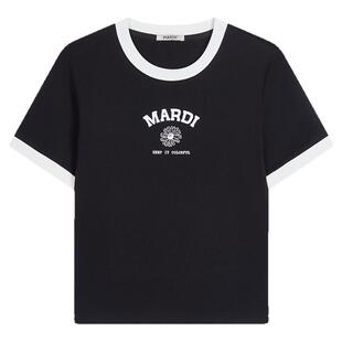 MARDI官方经典小雏菊撞色短袖T恤简约舒适纯棉圆领上衣女2026夏