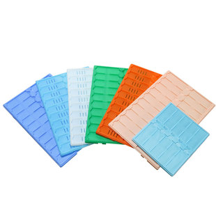 荣码塑料载玻片存放板晾晒板10片/20片/36片晾片板病理切片存放板操作板带滤水孔晾片架切片板