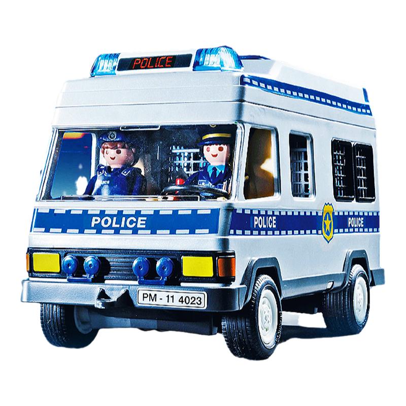 playmobil摩比世界玩具警察局监狱警车特警飞机 送男孩童生日礼物