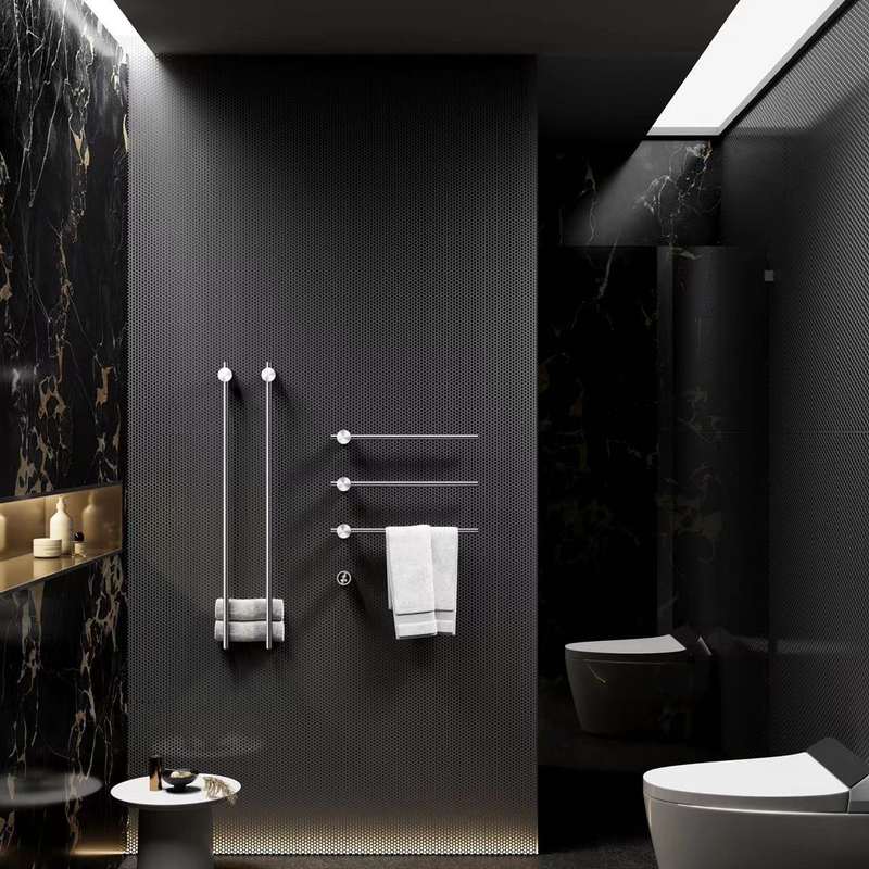 智能暗装预埋电热毛巾架新款卫生间