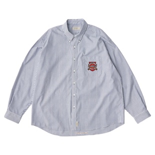现货折扣  SEDAN ALL PURPOSE Emblem BD Shirt 刺绣条纹长袖衬衫
