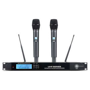 专业家庭KTV包厢家用无线话筒一拖二户外麦克风手持k歌领夹头戴