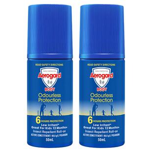 Aerogard澳乐家驱蚊走珠50ml户外便携防叮驱白纹伊蚊滚珠花露水