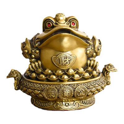 纯铜三足金蟾招财店铺开业摆件