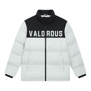 特步廓形短款立领羽绒服男款2025冬宽松运动上衣鸭绒保暖防风外套