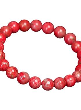 天然朱砂玉化原石血砂手链手串