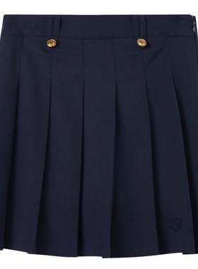 elandKids女童百褶A字短裙